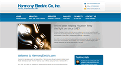 Desktop Screenshot of harmonyelectric.com